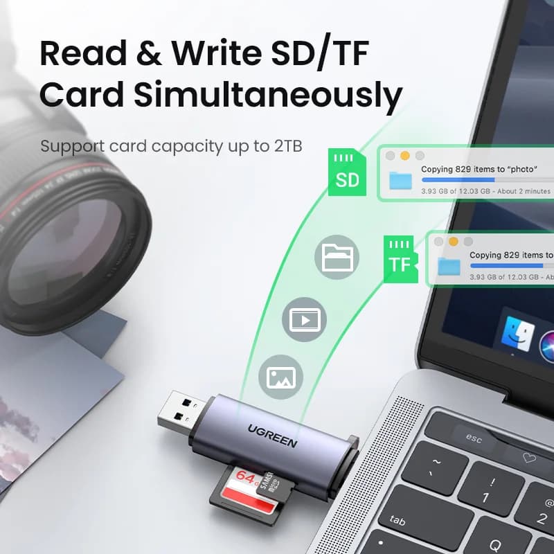USB 3.0 & USB-C SD/MicroSD カードリーダー