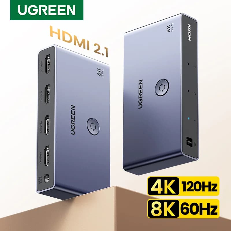 HDMI 2.1 スイッチャー 3入力1出力 8K対応 リモコン付き