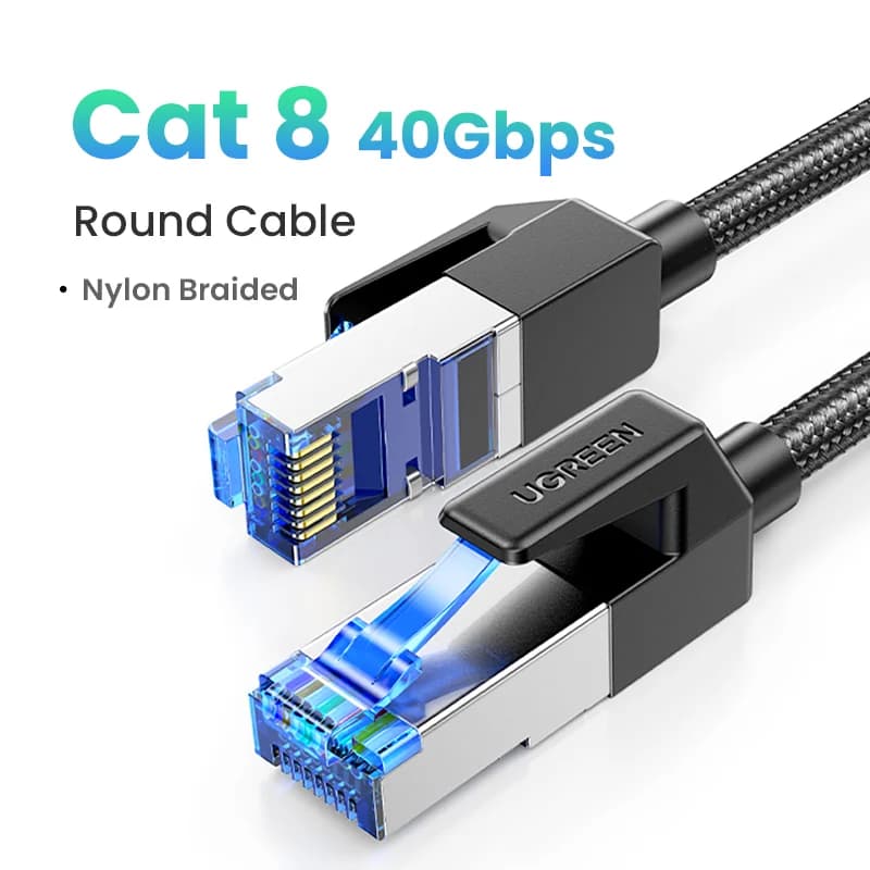 Cat8 イーサネットケーブル 40Gbps 編み込みLANコード