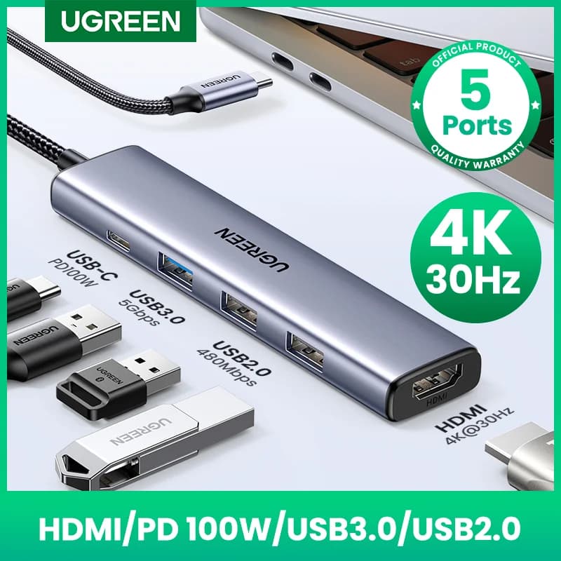 4K HDMI・SD/TF・100W PD対応 USB-Cハブ
