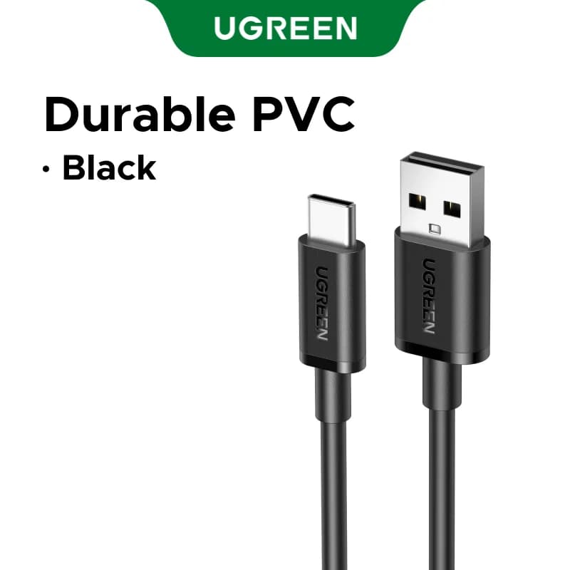 USB-A to USB-C ケーブル、3A、0.25-3m