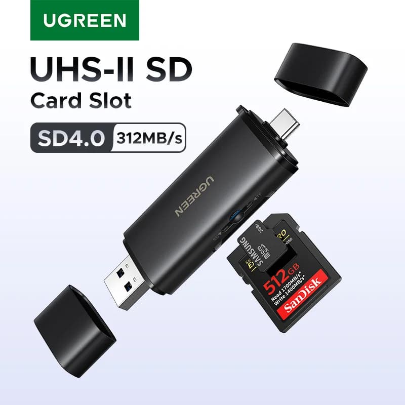 USB-C SD 4.0カードリーダー, 312MB/s