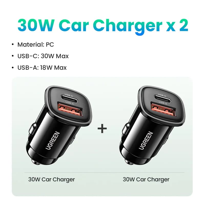 Quick Charge 4.0 & PD対応 30W USBカーチャージャー