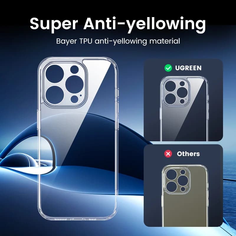 衝撃吸収 クリア透明ケース iPhone用