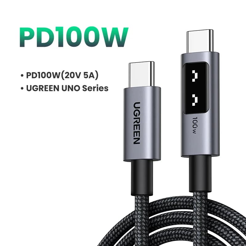 USB-C to USB-C ケーブル, 100W PD, 0.5-3m