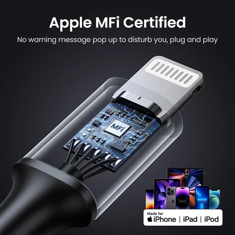 USB-C to Lightningケーブル、20W PD対応、MFi認証