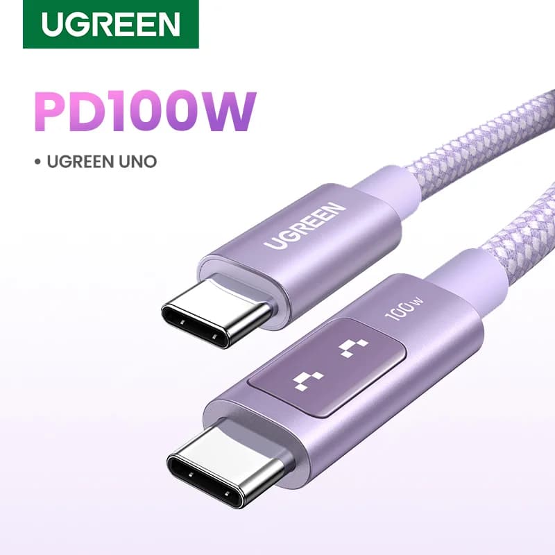 USB-C to USB-C ケーブル, 100W PD対応, マルチカラー