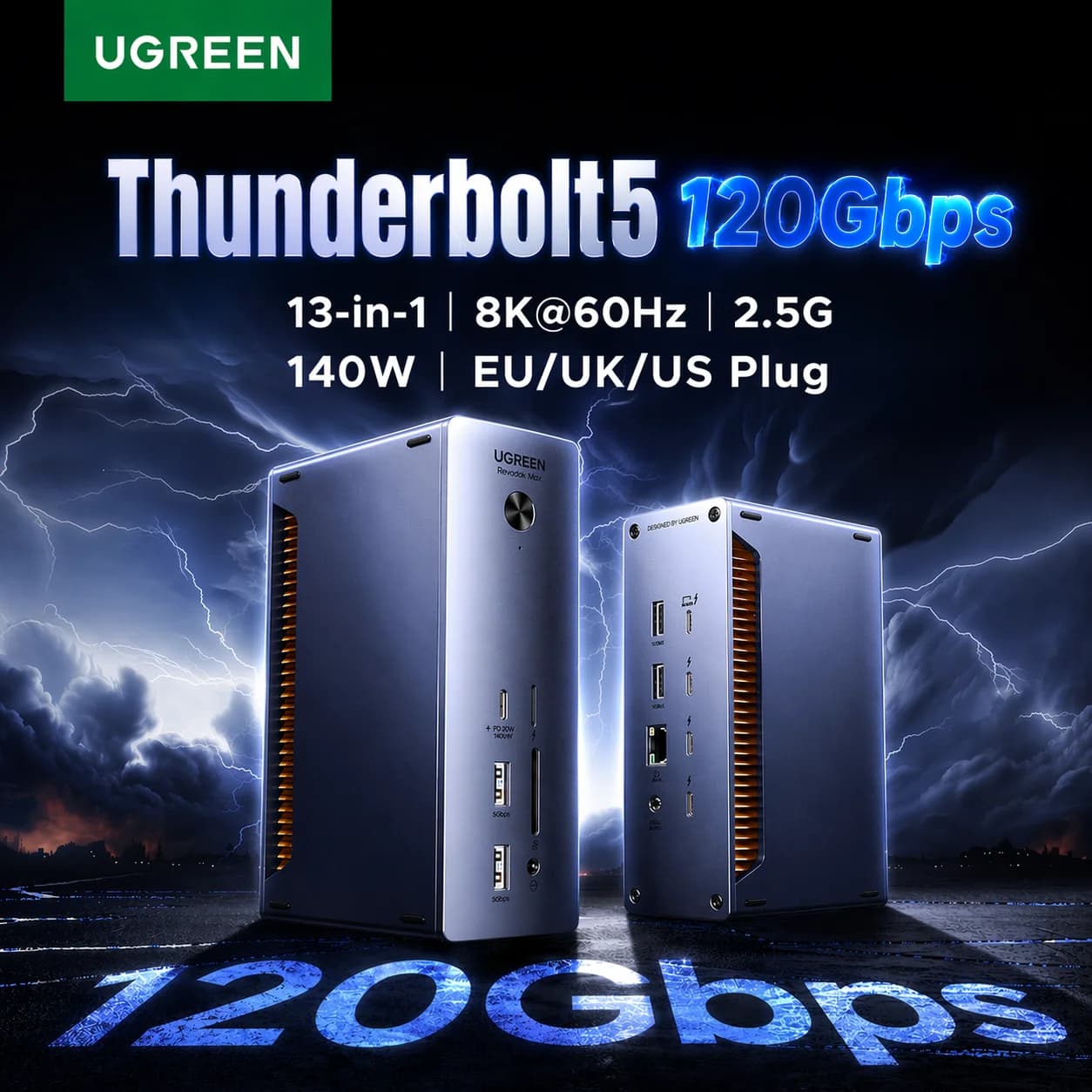 Thunderbolt 5 ドッキングステーション 120Gbps 8K対応