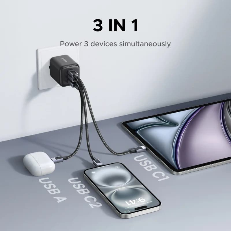 45W GaN USB-C 壁面充電器, EUプラグ