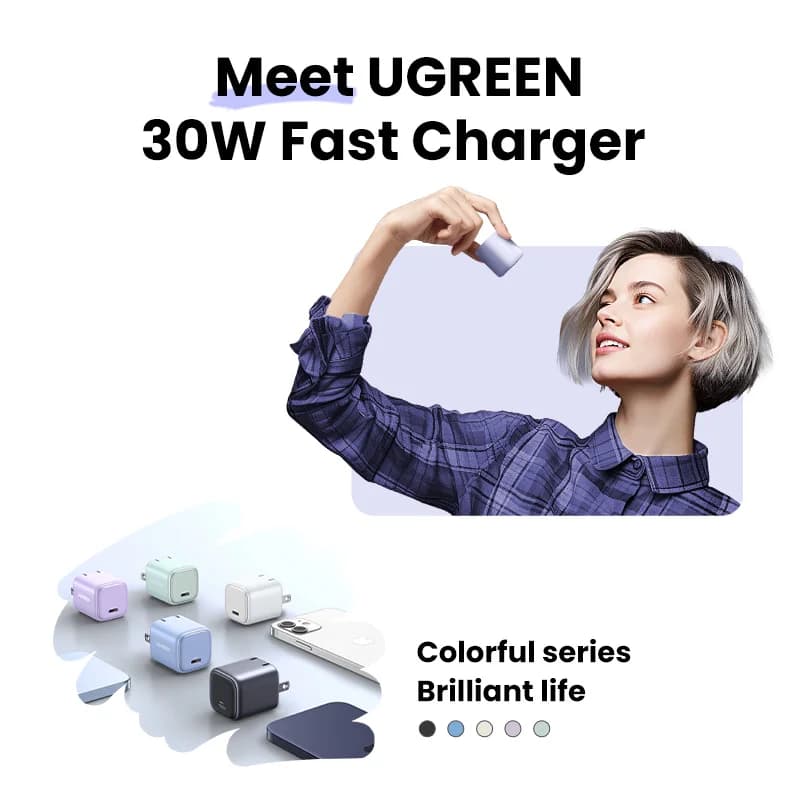 30W GaN USB-C高速充電器
