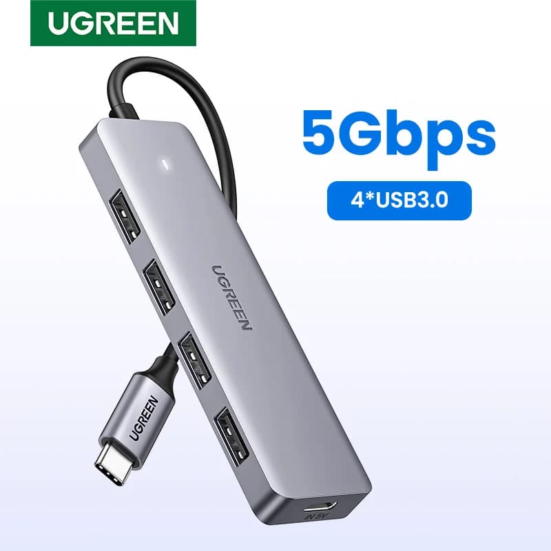 4ポート USB-C to USB3.0 ハブ スプリッター