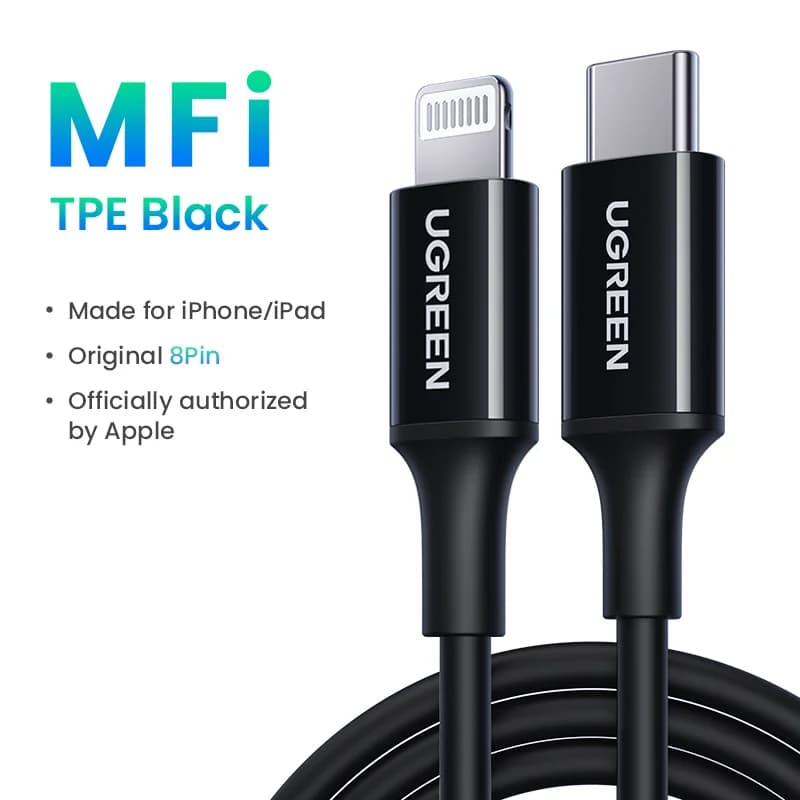 USB-C to Lightningケーブル、20W PD対応、MFi認証