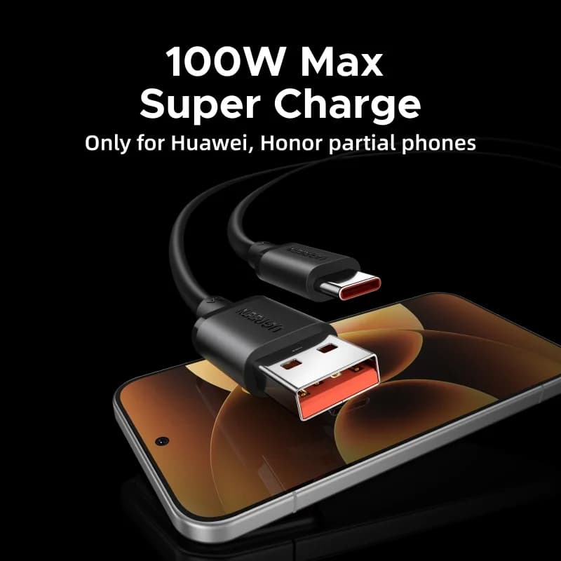 Huawei/Honor用 100W SCP急速充電 USB-Cケーブル