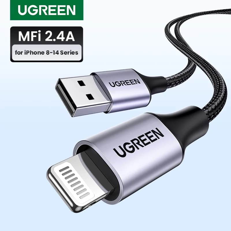 MFi認証 Lightning to USBケーブル, 2.4A高速充電対応