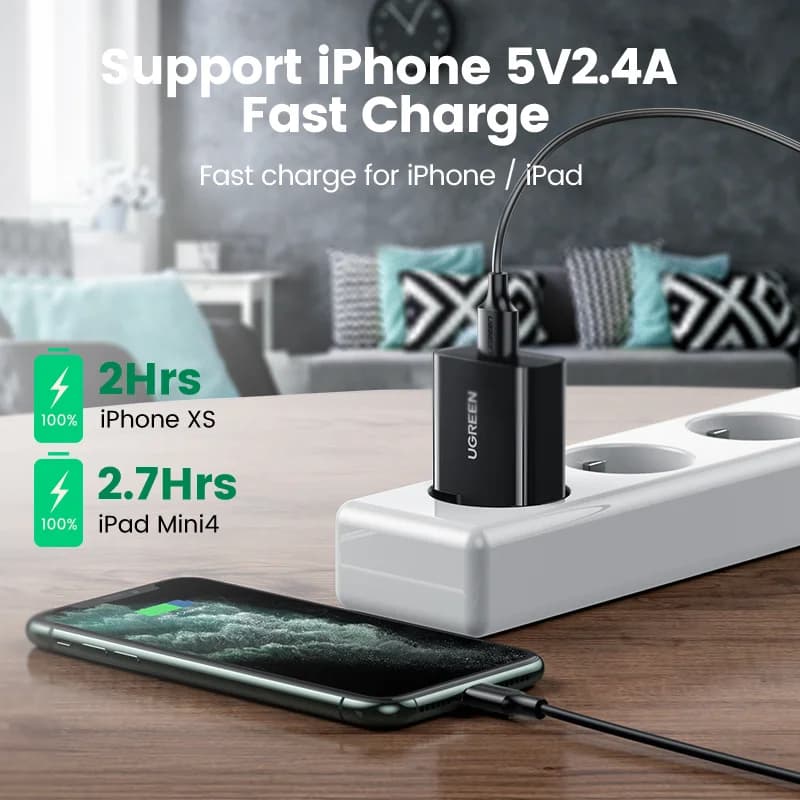 18W USBクイックチャージ3.0対応 壁掛け充電器
