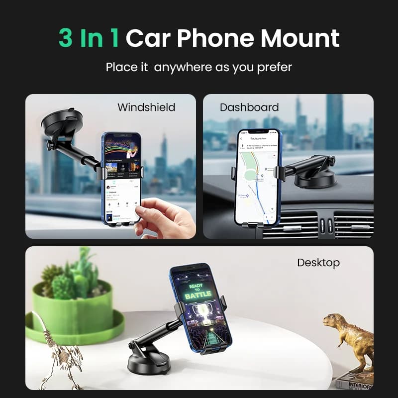 重力式吸盤カースマホホルダー