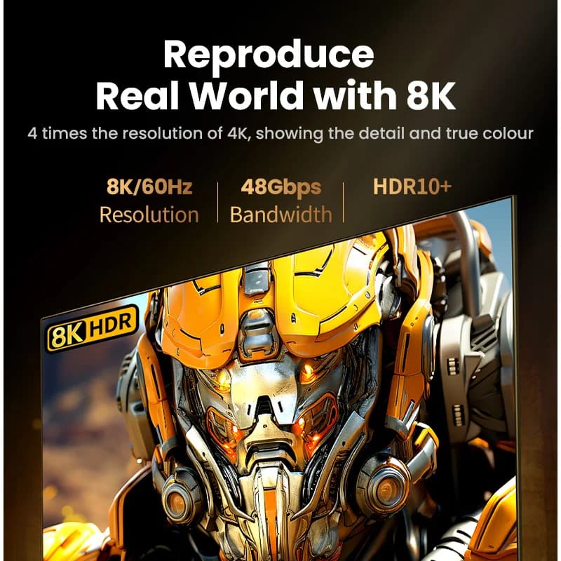8K HDMIケーブル 60Hz 48Gbps