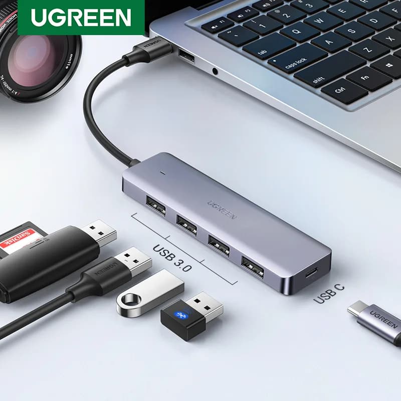 電源供給付き 4ポート USB 3.0 ハブ
