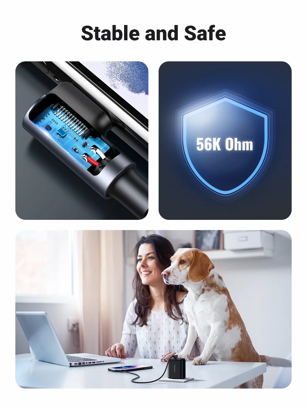 90度 ナイロン USB-C to USB-C ケーブル