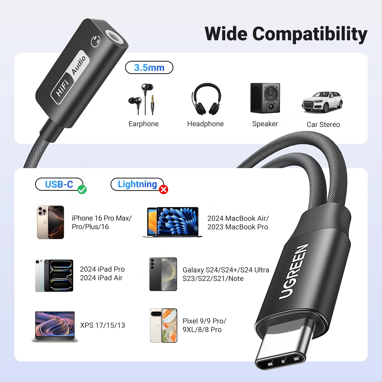 USB-C ヘッドホン・PD充電アダプター