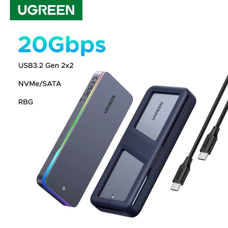M.2 NVMe/SATA SSD エンクロージャー USB 3.2 Gen 2対応