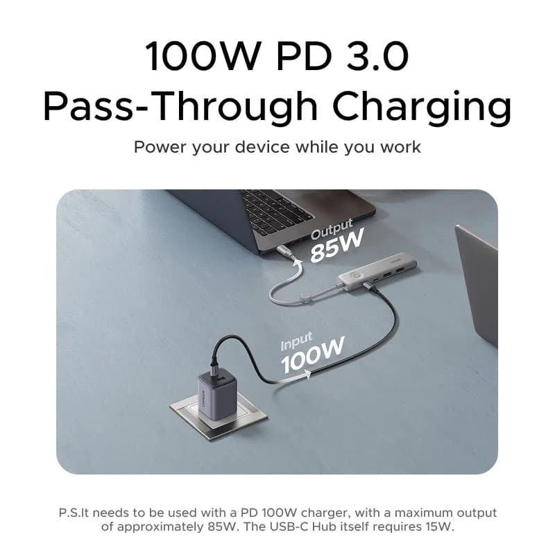 4K HDMI・10Gbpsデータ転送対応 USB-Cハブ（画面ロック機能付き）