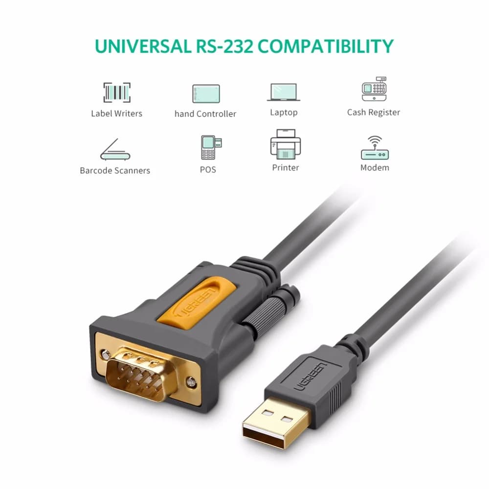 USB to RS232 DB9 シリアルポート アダプターケーブル