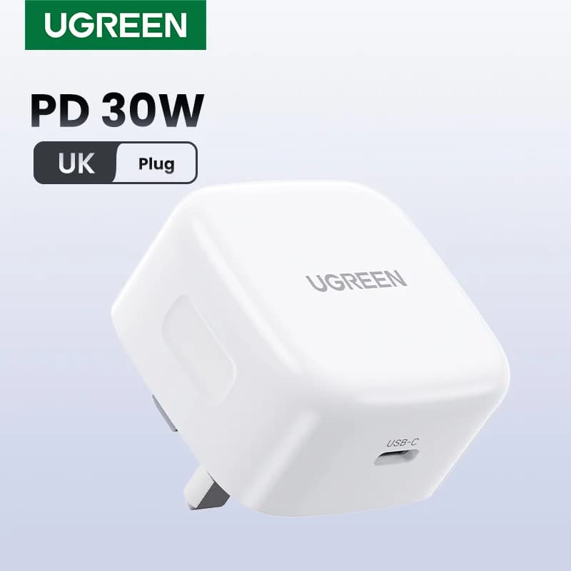 UKプラグ付き 30W USB-C急速充電器