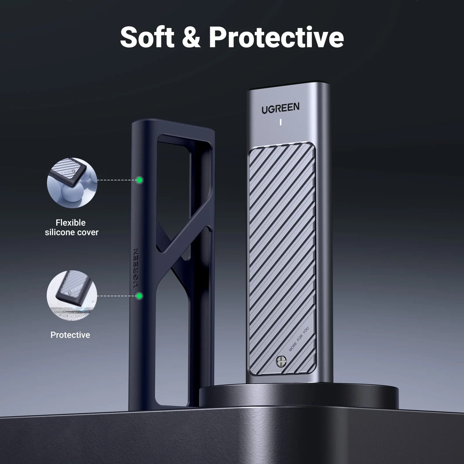 M.2 NVMe SSDエンクロージャー USB-C 5Gbps