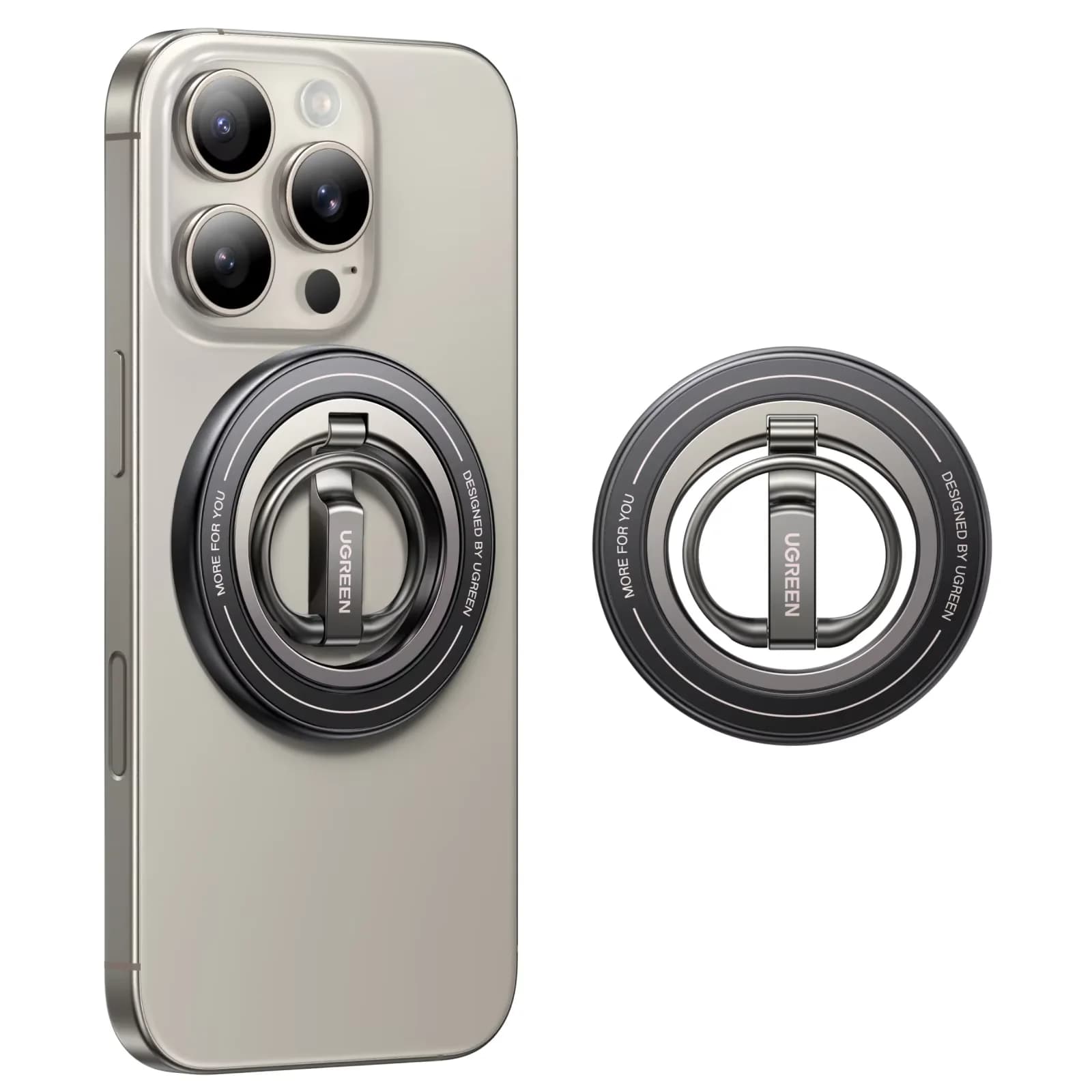 両面マグネット式 スマホリングホルダー 360°回転