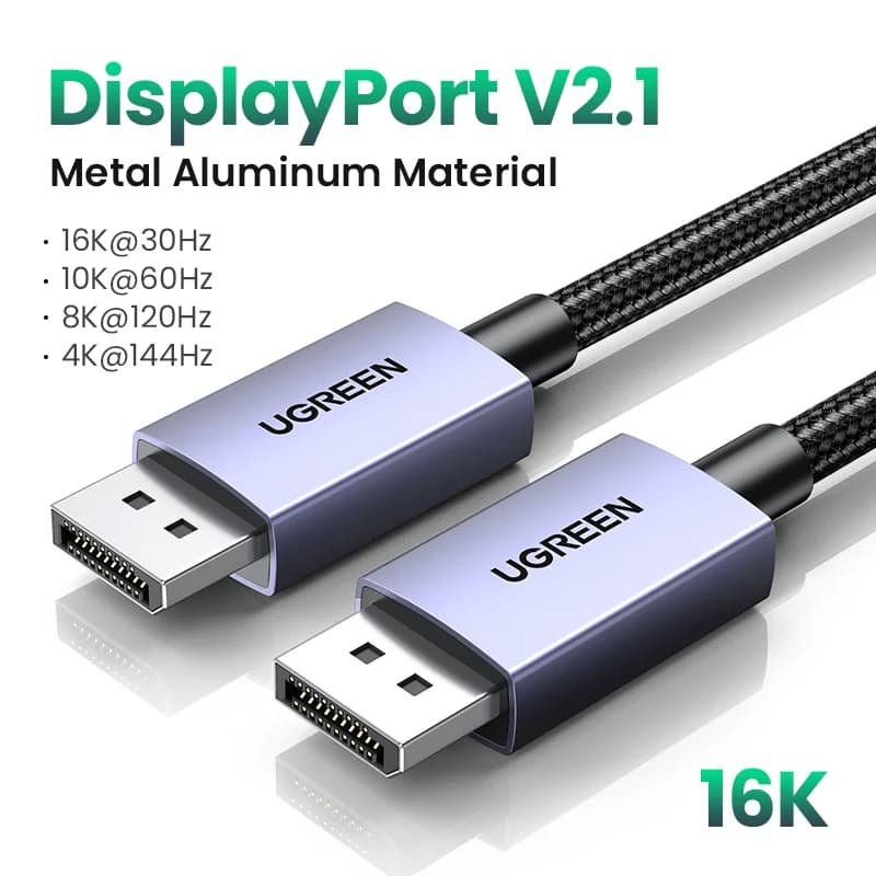 DisplayPort 2.1 ケーブル、16K/8K ハイスピードビデオ