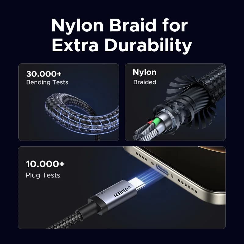 USB-C to USB-C ケーブル、60W PD高速充電