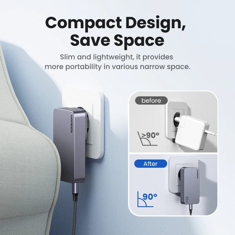 65W GaN USB-C充電器 Quick Charge 4.0対応